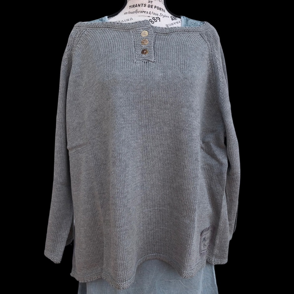 100% cotton soft oversized European knit sweater